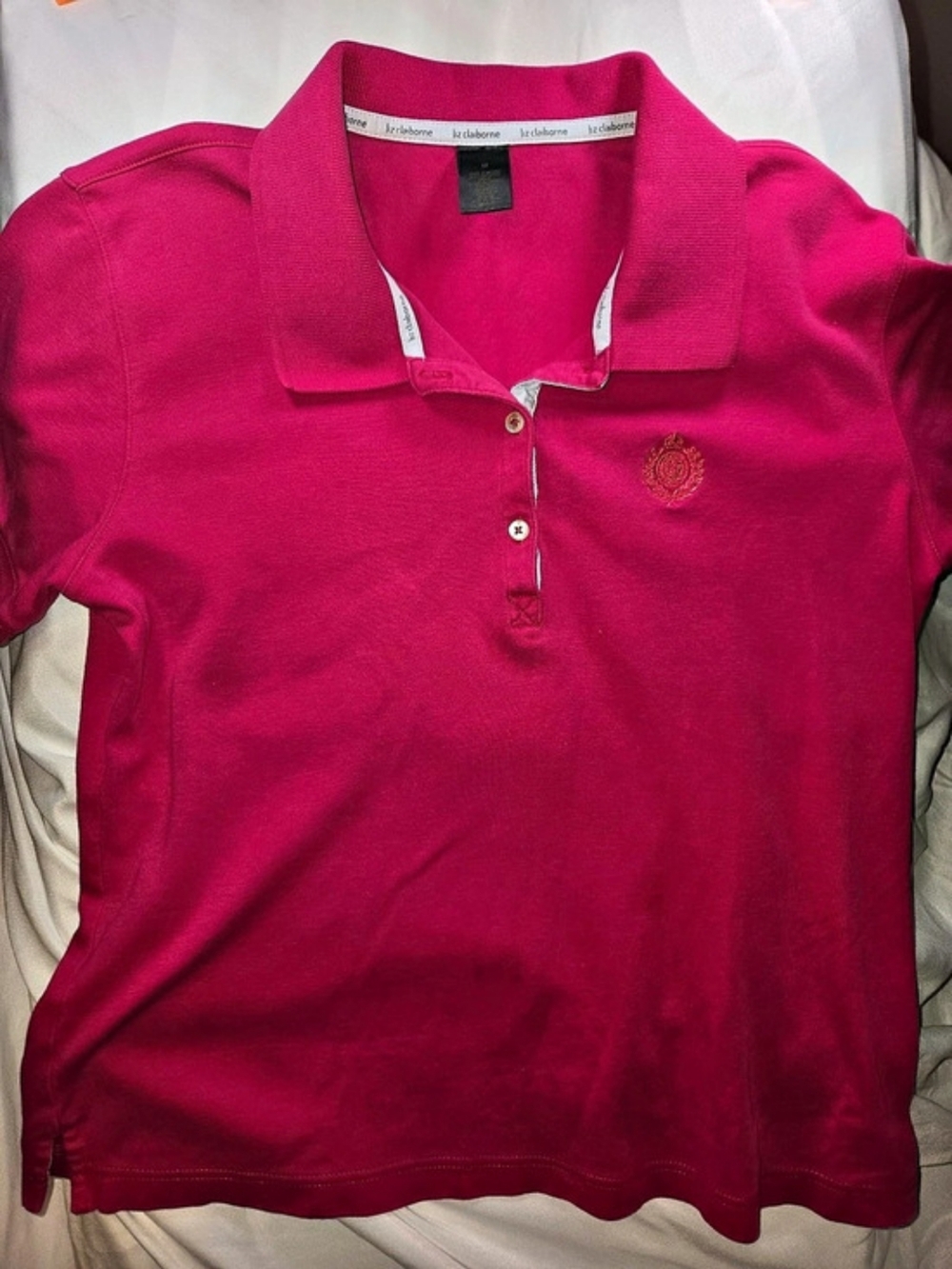 Liz Claiborne Pink Collared Polo Shirt Like New